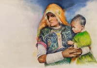 Momin Waseem, 14 x 21 Inch, Water Color on Paper, Figurative  Painting, AC-MW-048